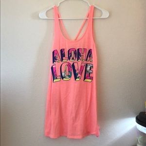 A loose bikini cover tank top